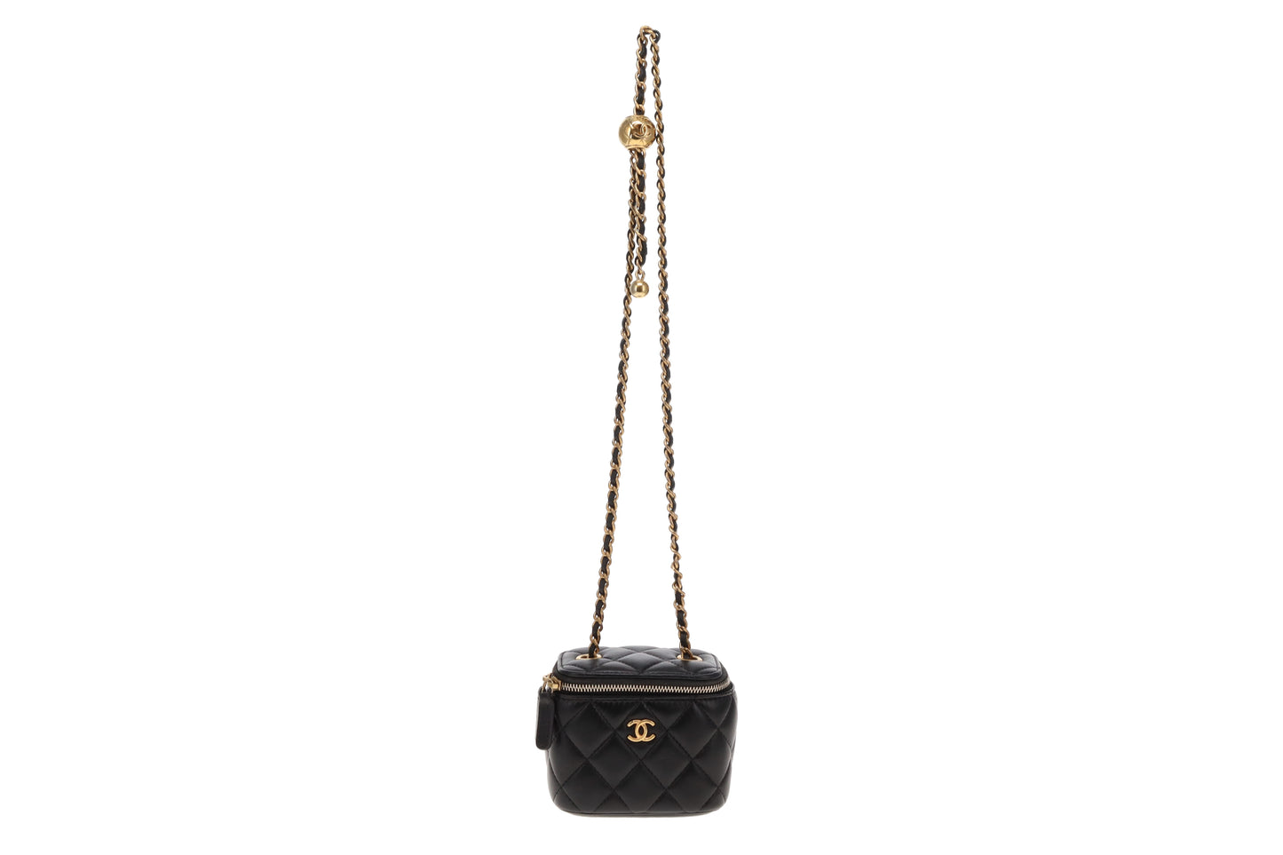 Chanel Vanity Pearl Crush Mini Black Lambskin GHW 2021