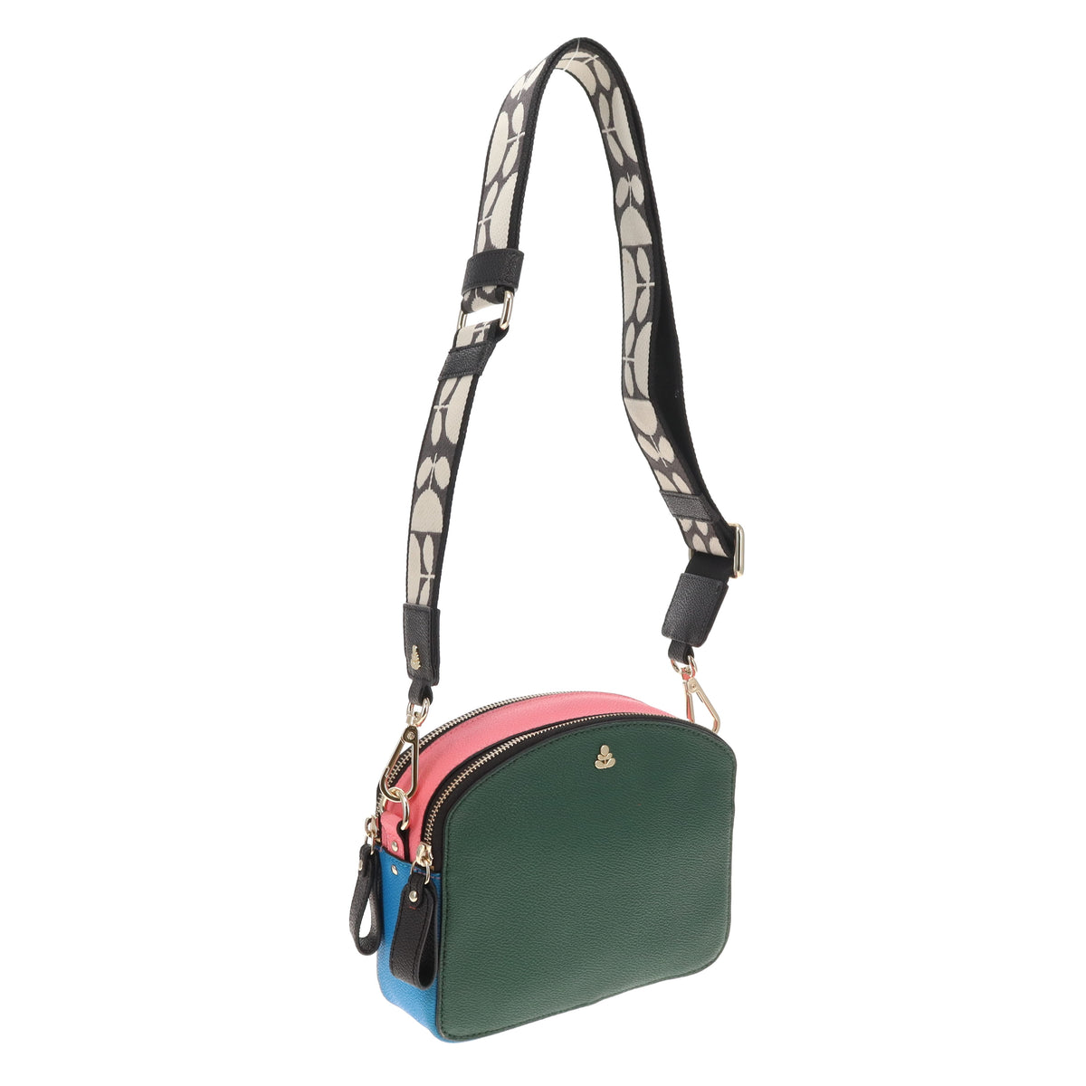 Orla Kiely Tostada Crossbody In Forest Colour Block