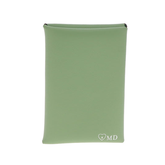 Hermes Calvi Card Holder In Swift & Chevre Vert Criquet & Bambou 2023