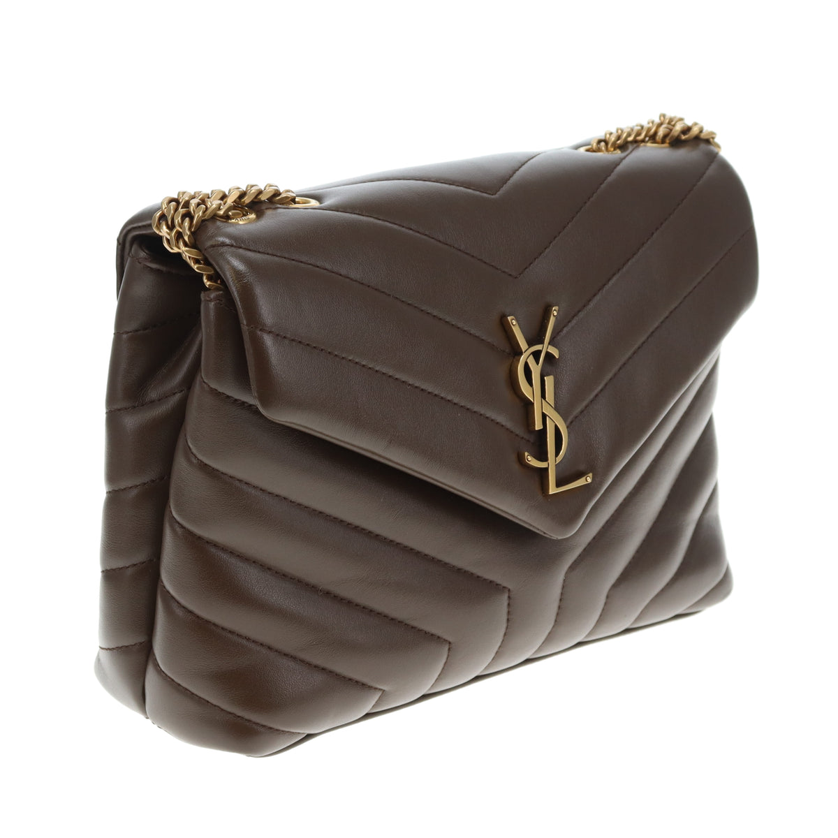 Saint Laurent Loulou Small Brown GHW 2021