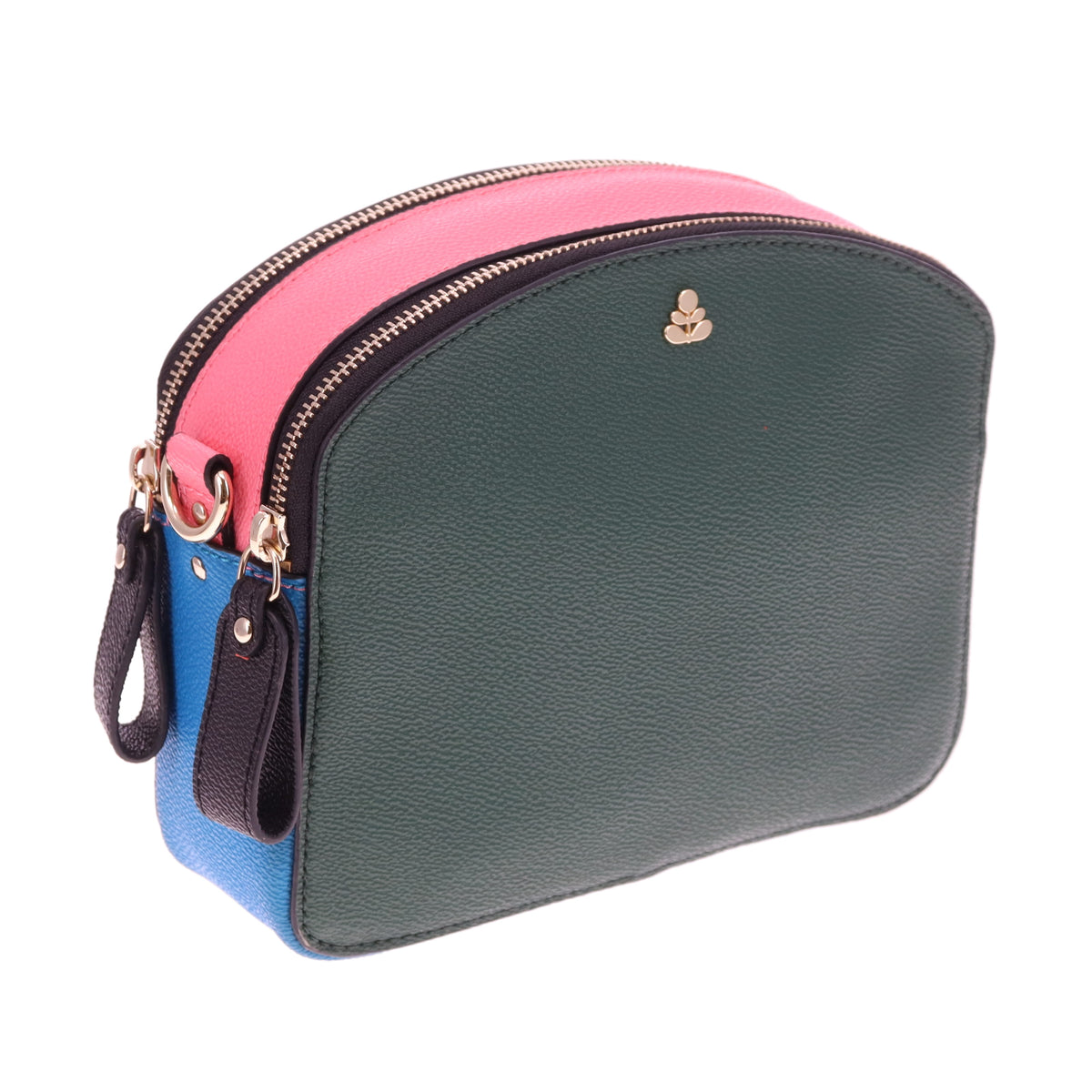Orla Kiely Tostada Crossbody In Forest Colour Block