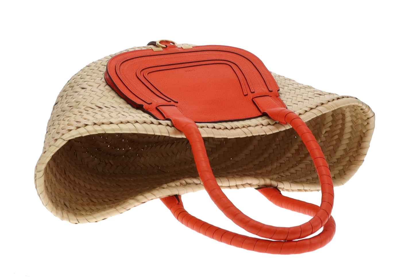 Chloe Marcie Basket Bag Medium Rusted Orange
