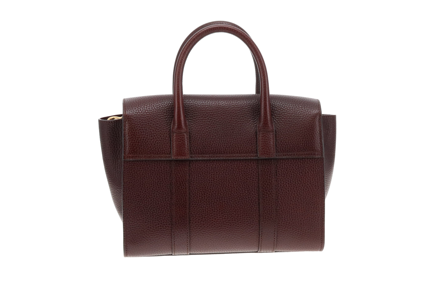 Mulberry Bayswater Small With Strap Oxblood Grained Veg Tan