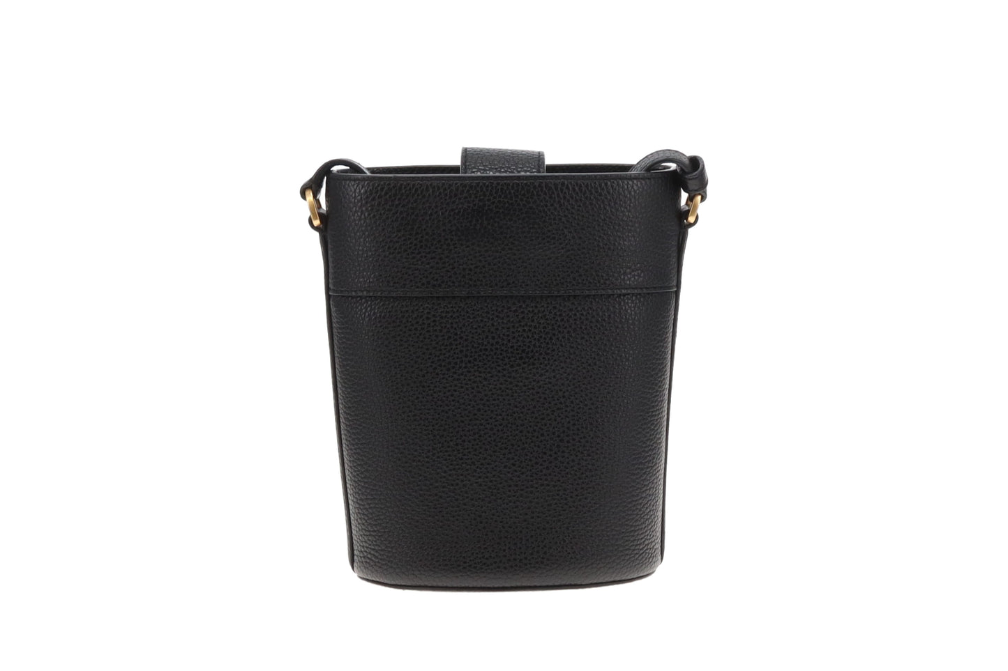 Tory Burch Britten Pebbled Leather Bucket Bag Black