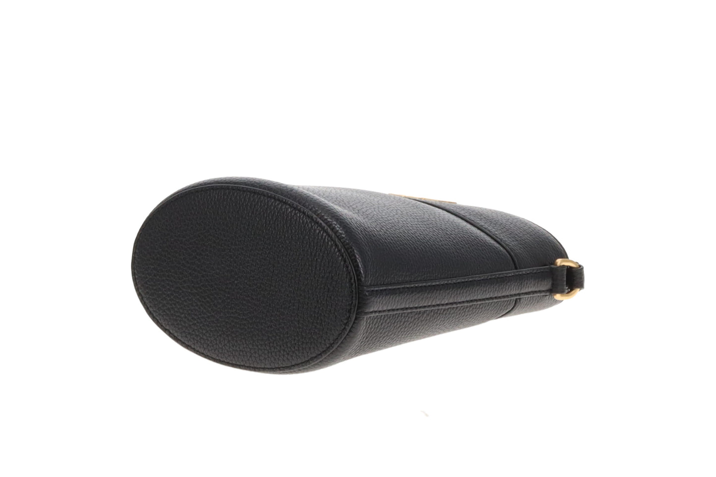 Tory Burch Britten Pebbled Leather Bucket Bag Black