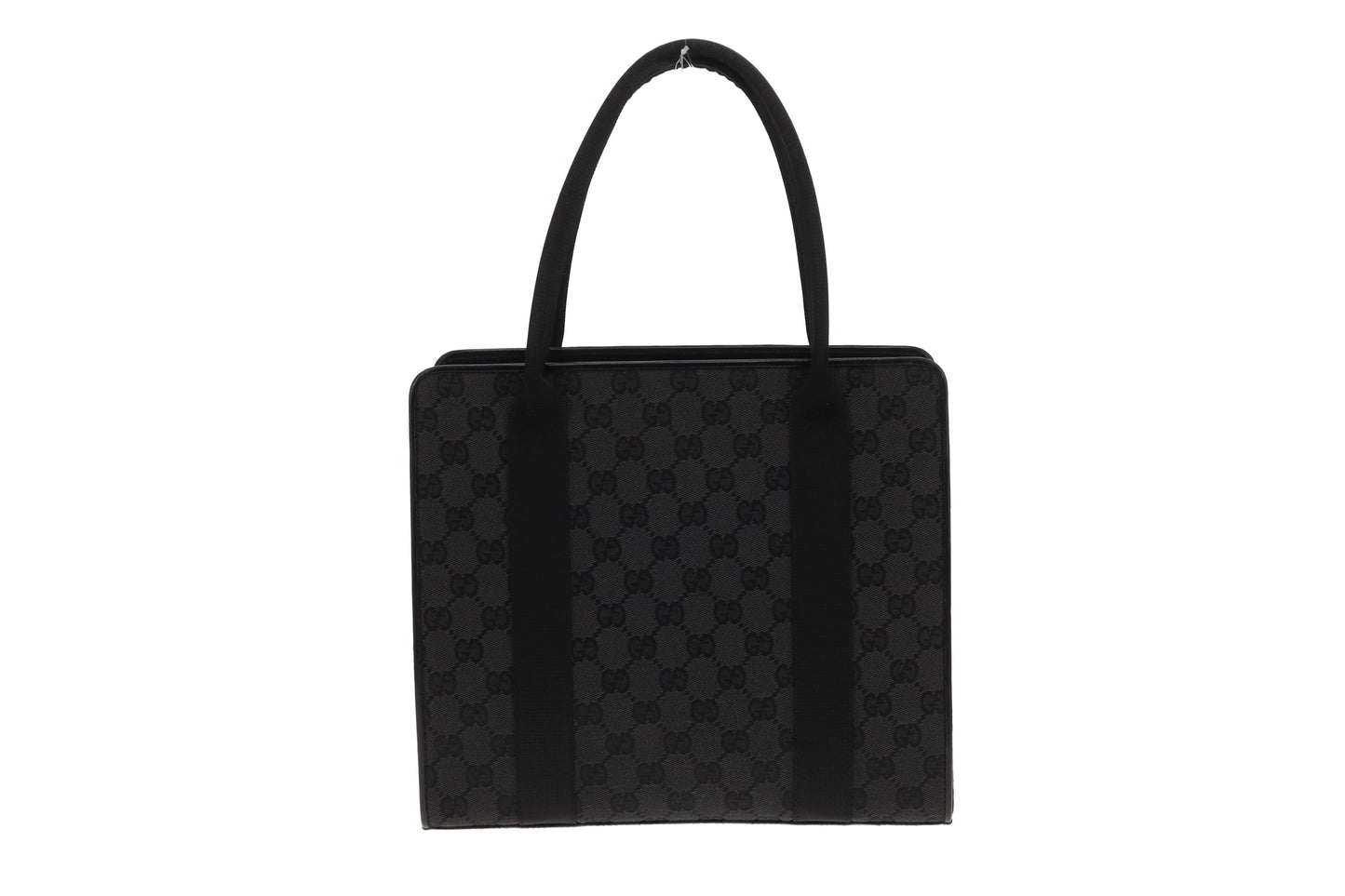 Gucci Tri Pocket Tote Bag Vintage Charcoal GG Canvas