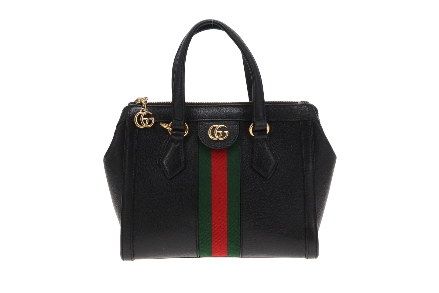 Gucci Ophidia Small Tote Bag Black Leather with Web Detail