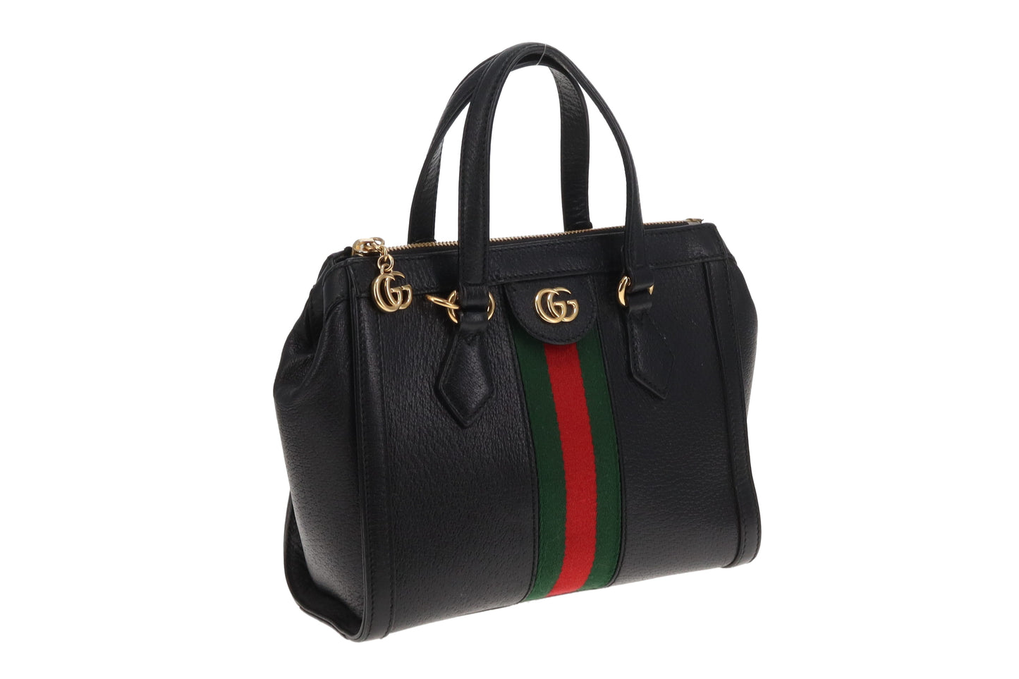 Gucci Ophidia Small Tote Bag Black Leather with Web Detail