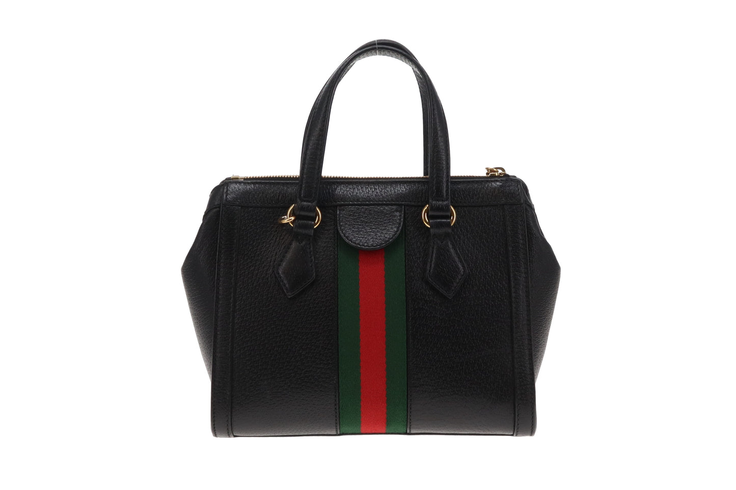 Gucci Ophidia Small Tote Bag Black Leather with Web Detail
