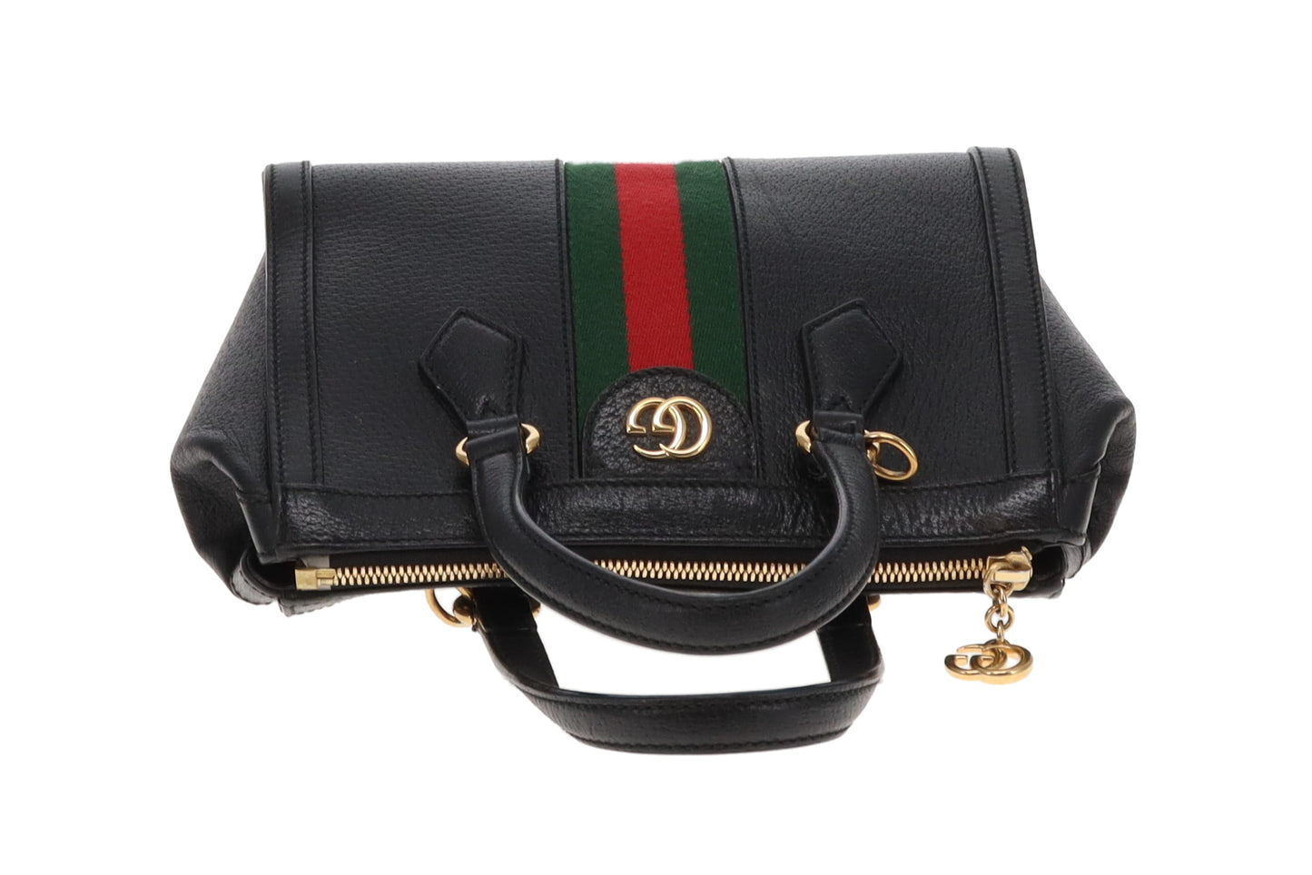 Gucci Ophidia Small Tote Bag Black Leather with Web Detail