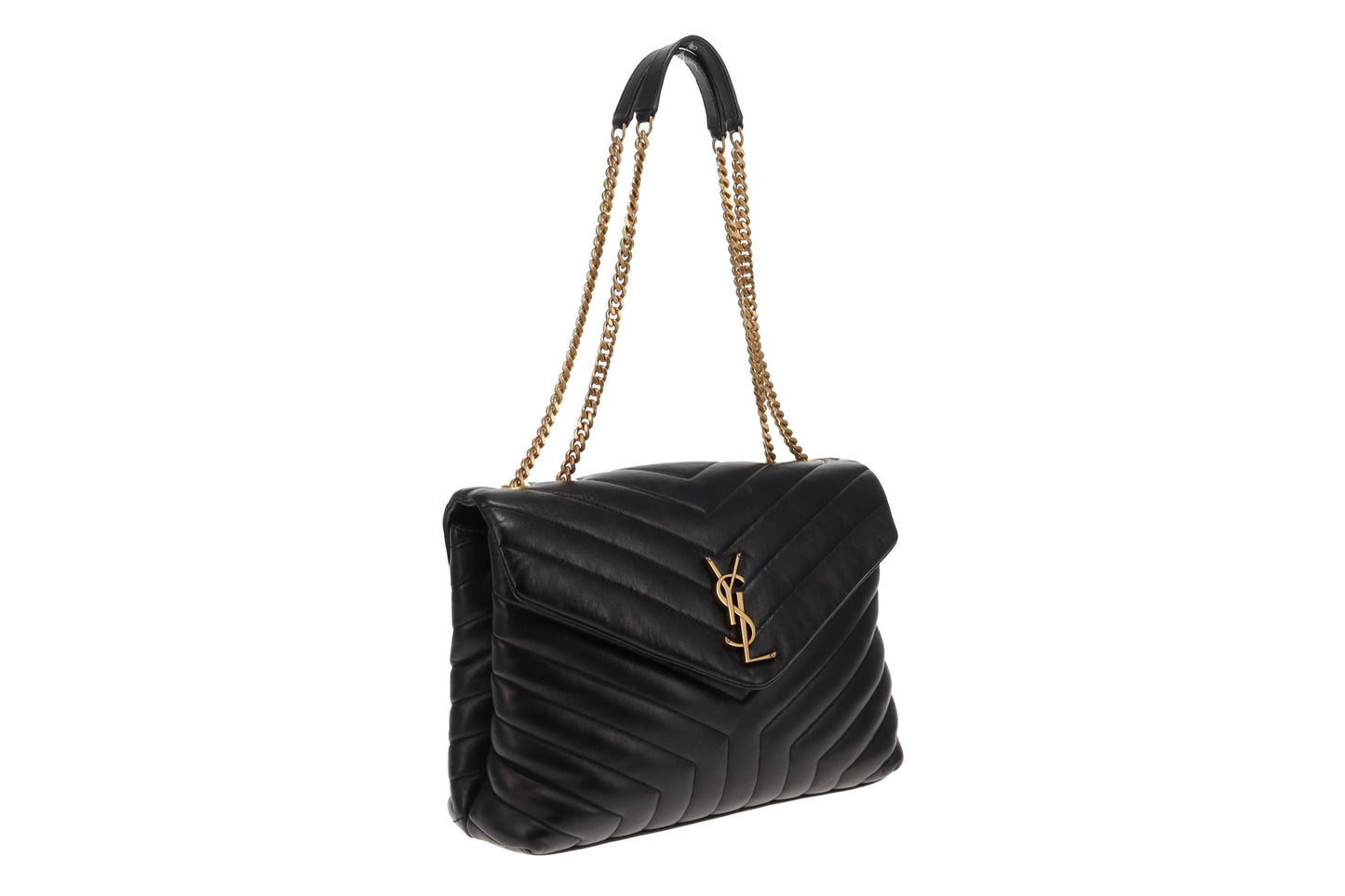 Saint Laurent Loulou Medium Black Gold HW 2018