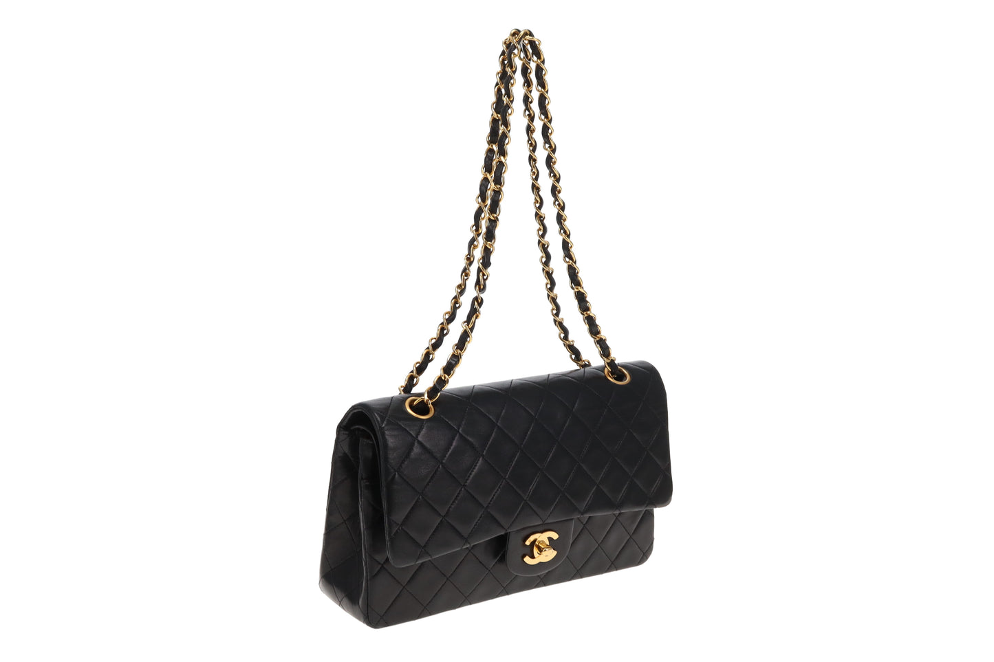 Chanel Classic Double Flap Medium Vintage Black GHW 1986/88
