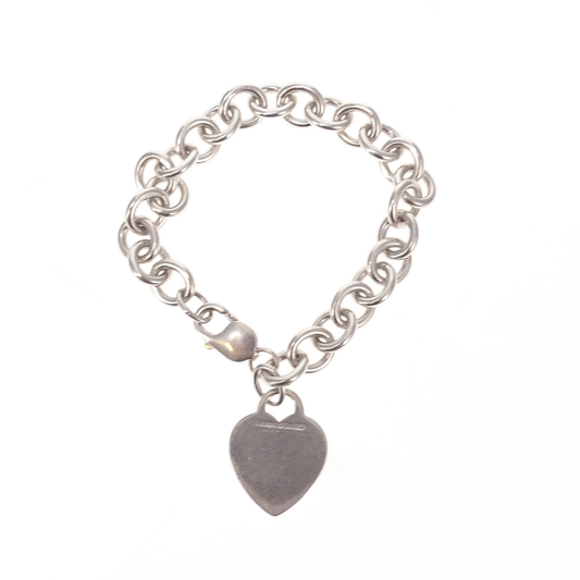 Tiffany & Co Heart Tag Bracelet Sterling Silver 925 SS