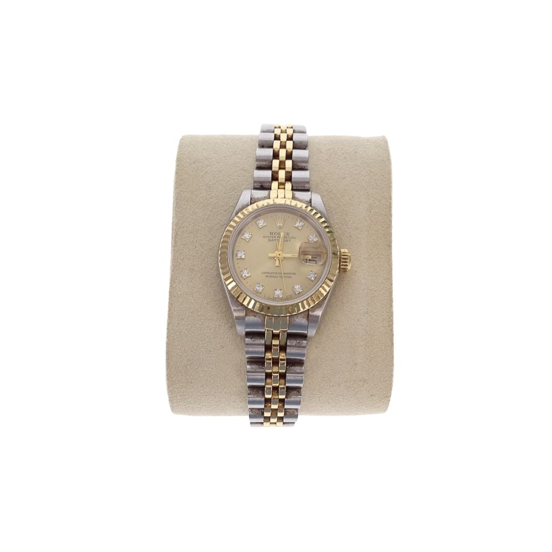 Rolex Oyster Perpetual Lady Datejust 26 Steel and Gold with Diamond Dot Dial