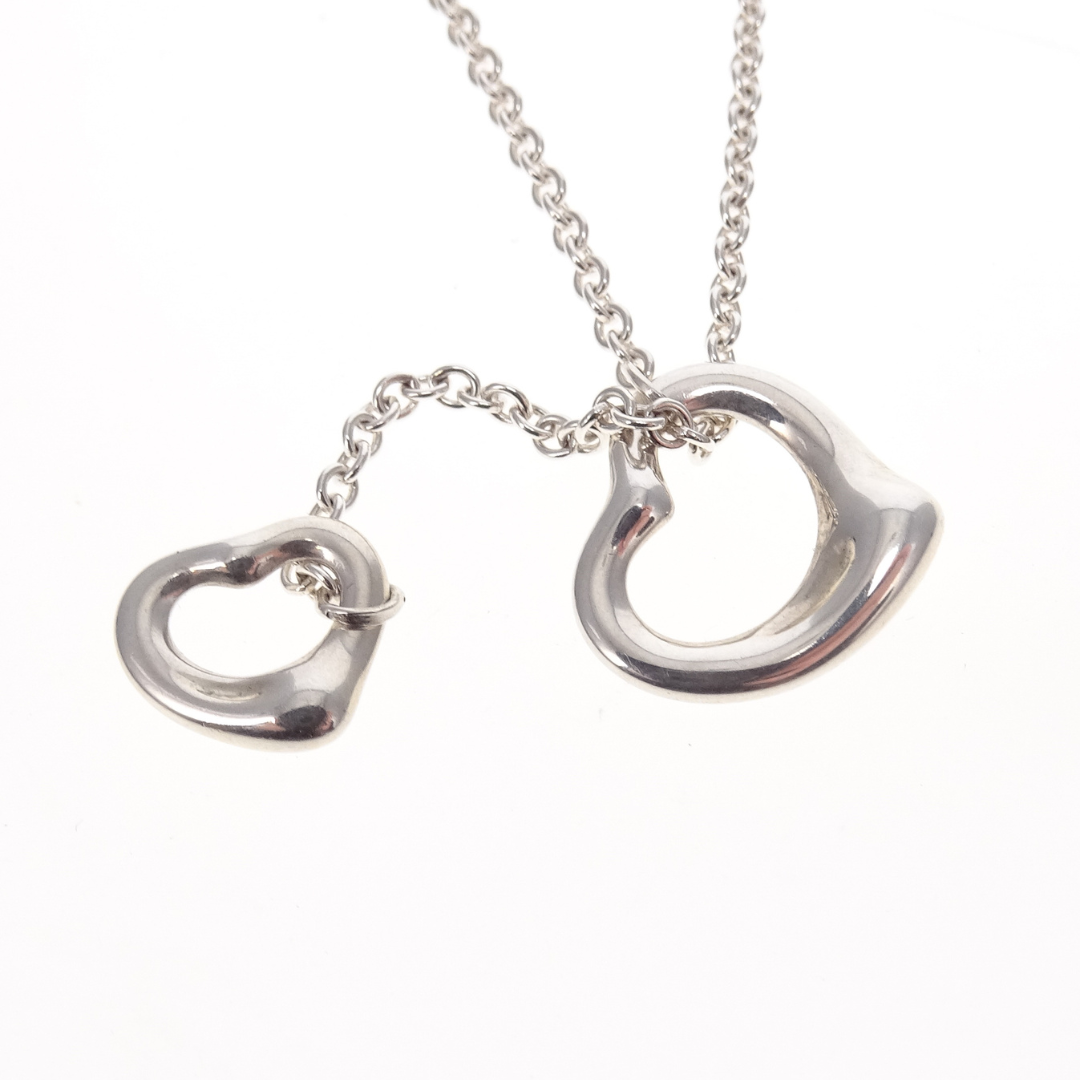 Tiffany & Co Open Heart Lariat Necklace Elsa Peretti Sterling Silver