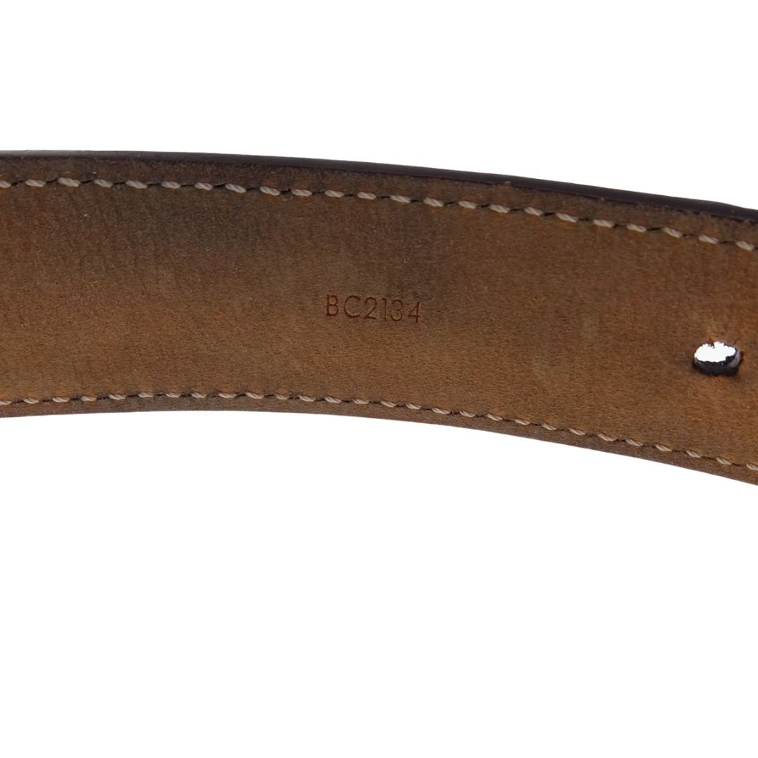 Louis Vuitton Trunk Belt In Damier Ebene & Gold Buckle 85/34 BC2134