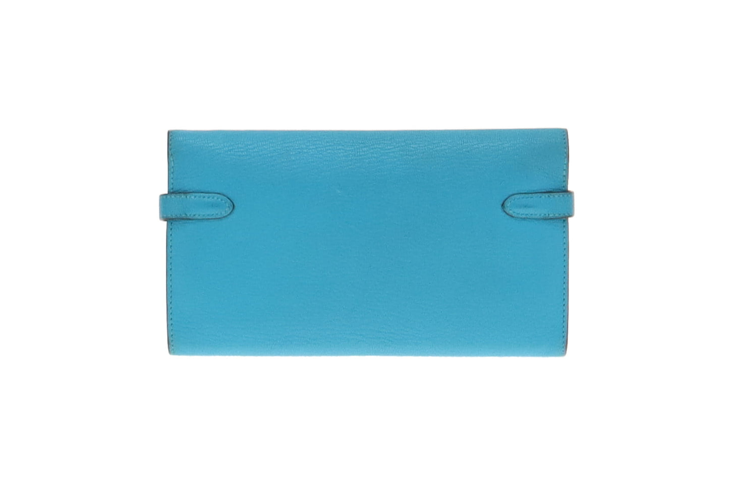 Hermes Bleu Azteque Mysore Goatskin Kelly Classic Wallet 2014