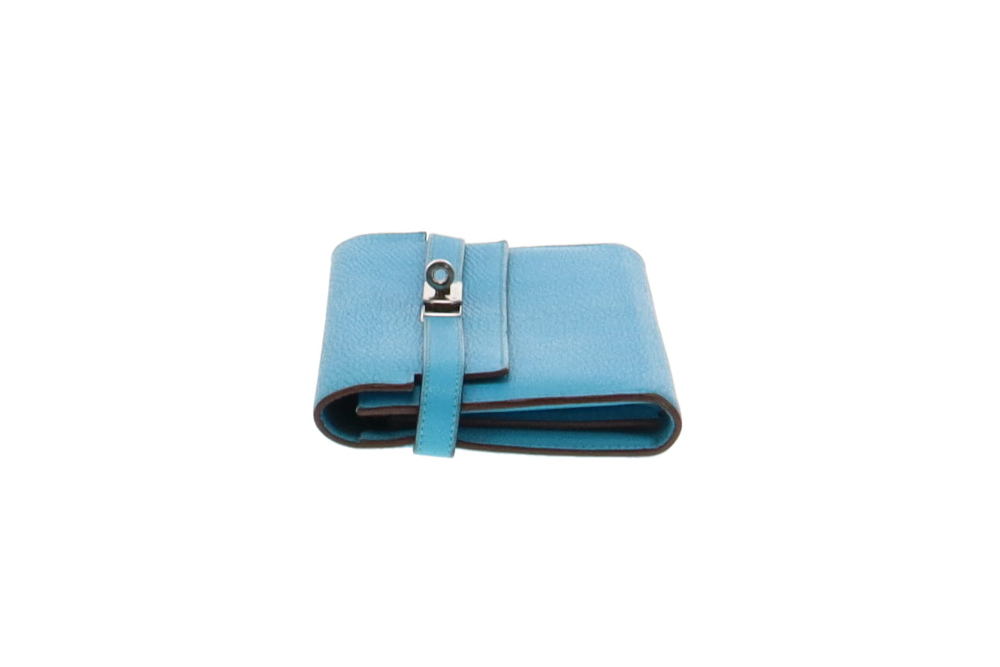 Hermes Bleu Azteque Mysore Goatskin Kelly Classic Wallet 2014