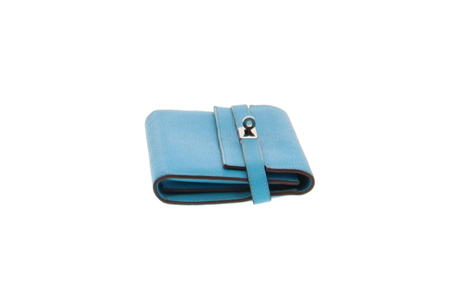Hermes Bleu Azteque Mysore Goatskin Kelly Classic Wallet 2014