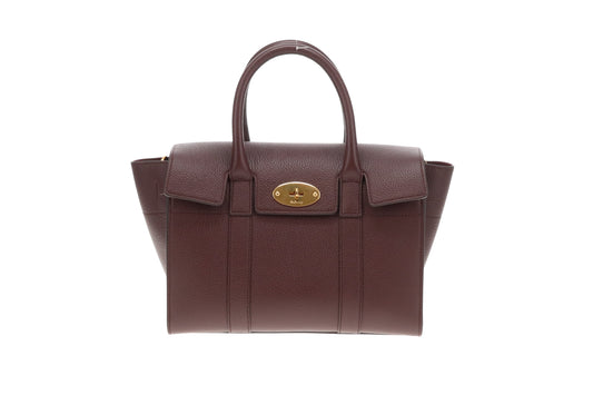 Mulberry Bayswater Small with Strap Oxblood Classic Grain GHW