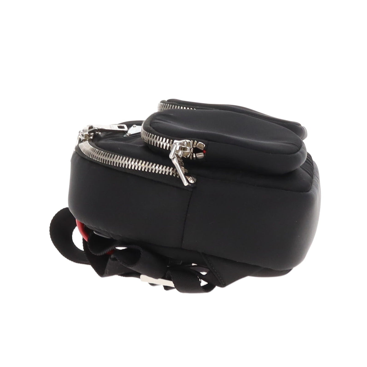 Prada Mini Backpack  Twin Pocket Black and Red Nylon