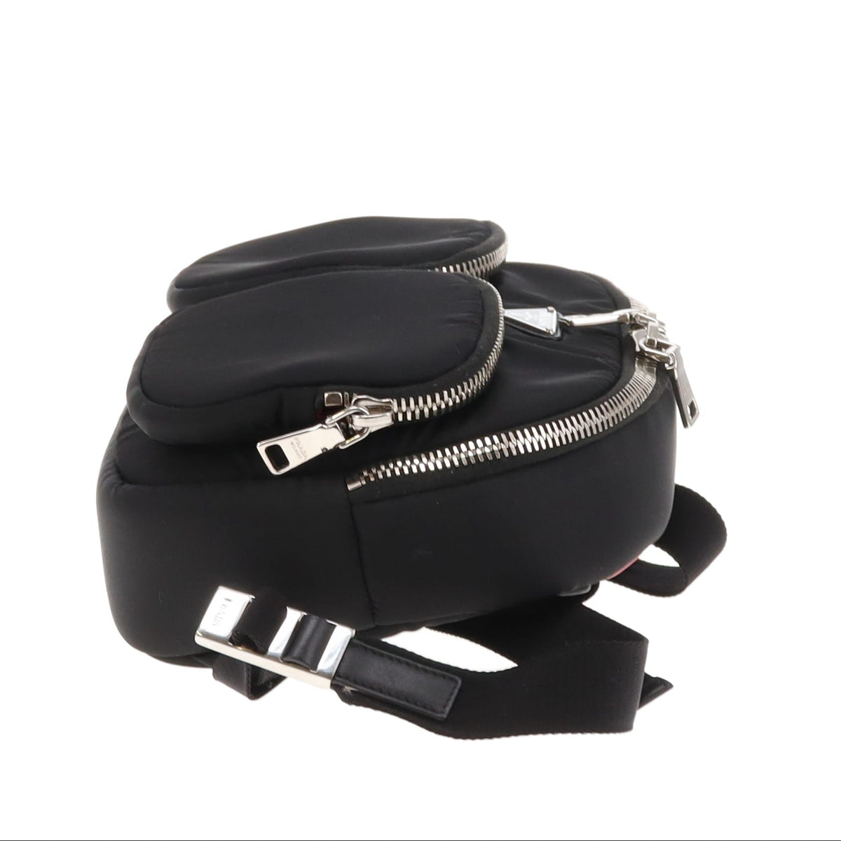 Prada Mini Backpack  Twin Pocket Black and Red Nylon