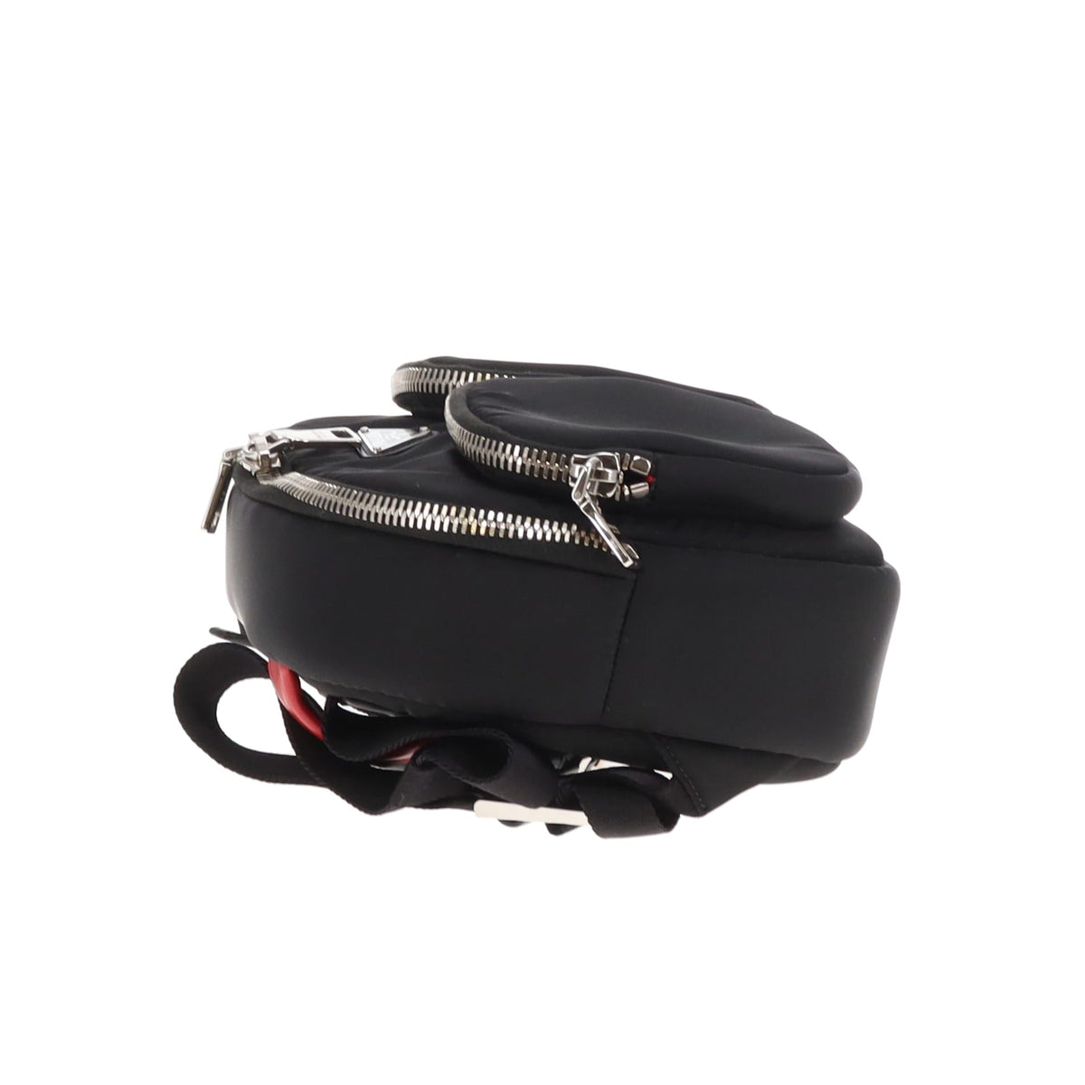 Prada Mini Backpack  Twin Pocket Black and Red Nylon