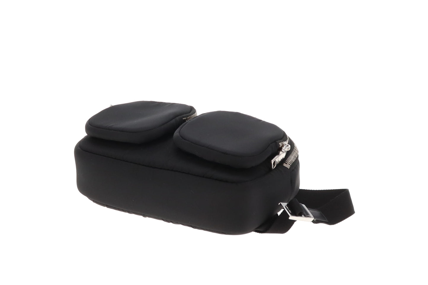 Prada Twin Pocket Mini Backpack Black/Red Nylon