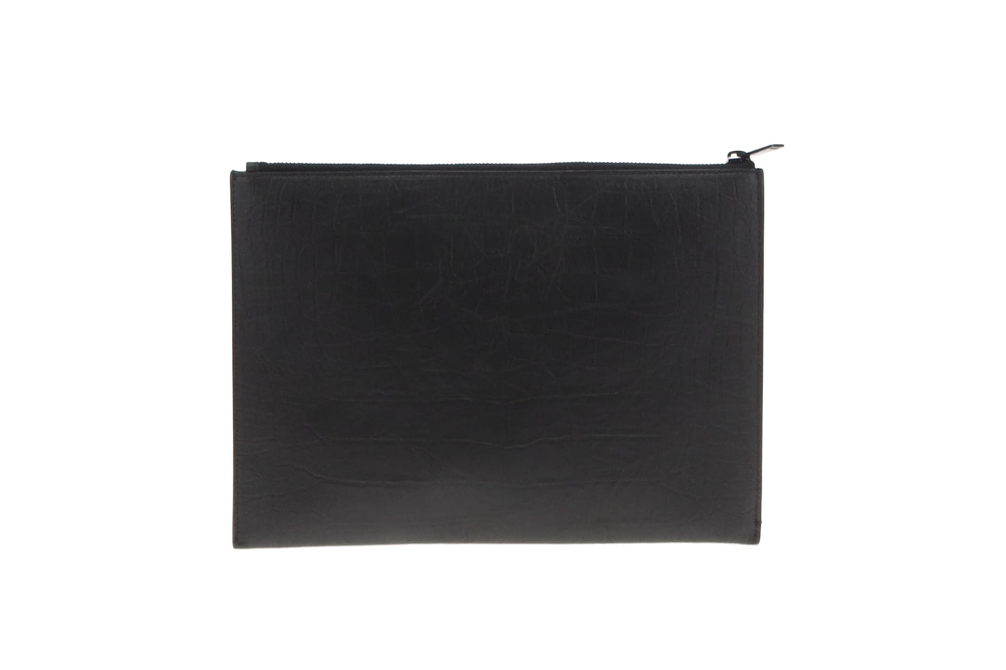 Saint Laurent All Black Croc Embossed Leather Cassandre Pouch 2019