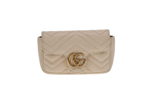 Gucci Cream GHW Super Mini Marmont Bag