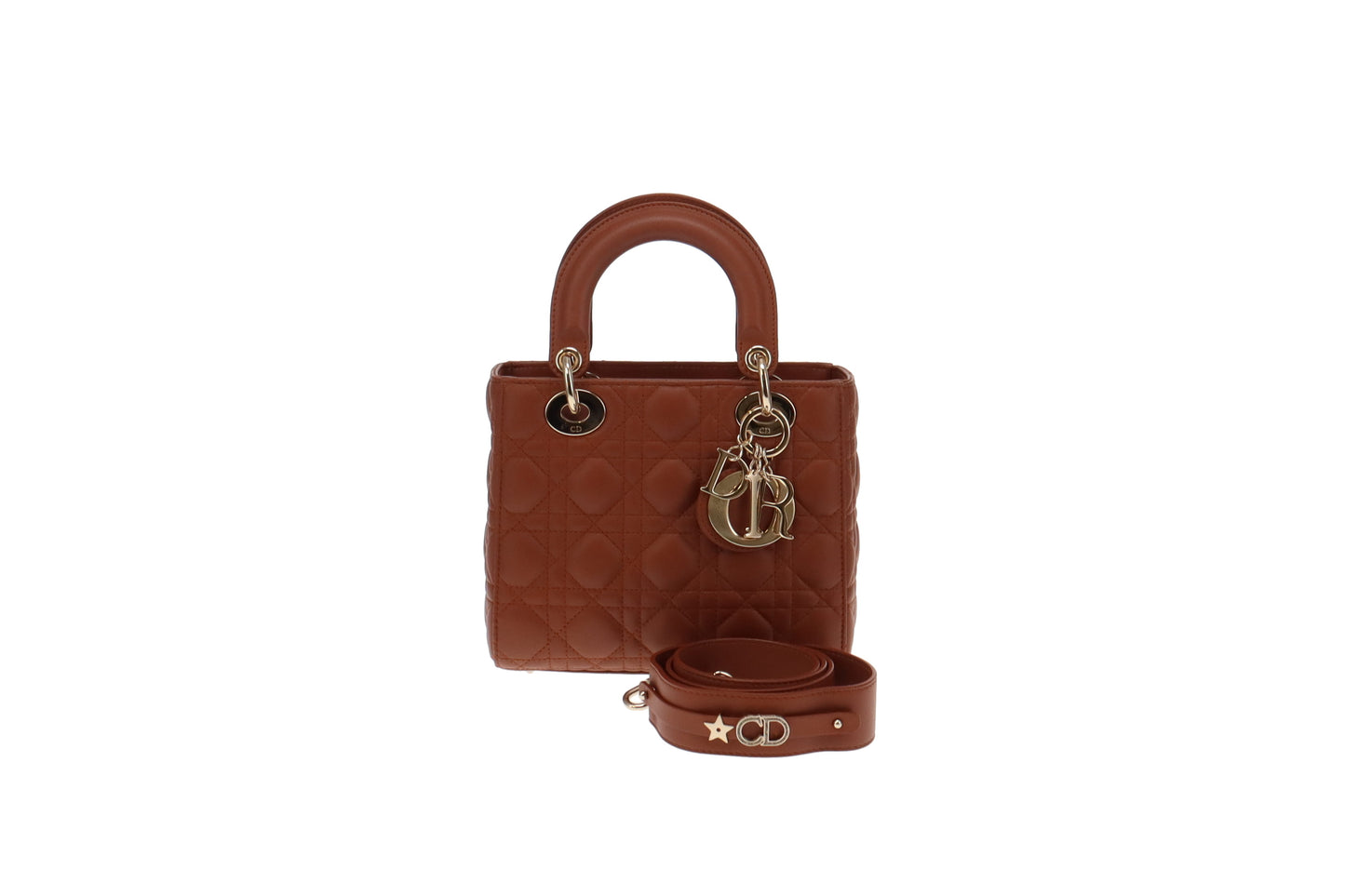 Dior Lady Dior Rust Cannage Lambskin Small MYABC