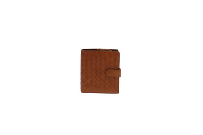 Bottega Veneta Tan Intrecciato Compact Wallet