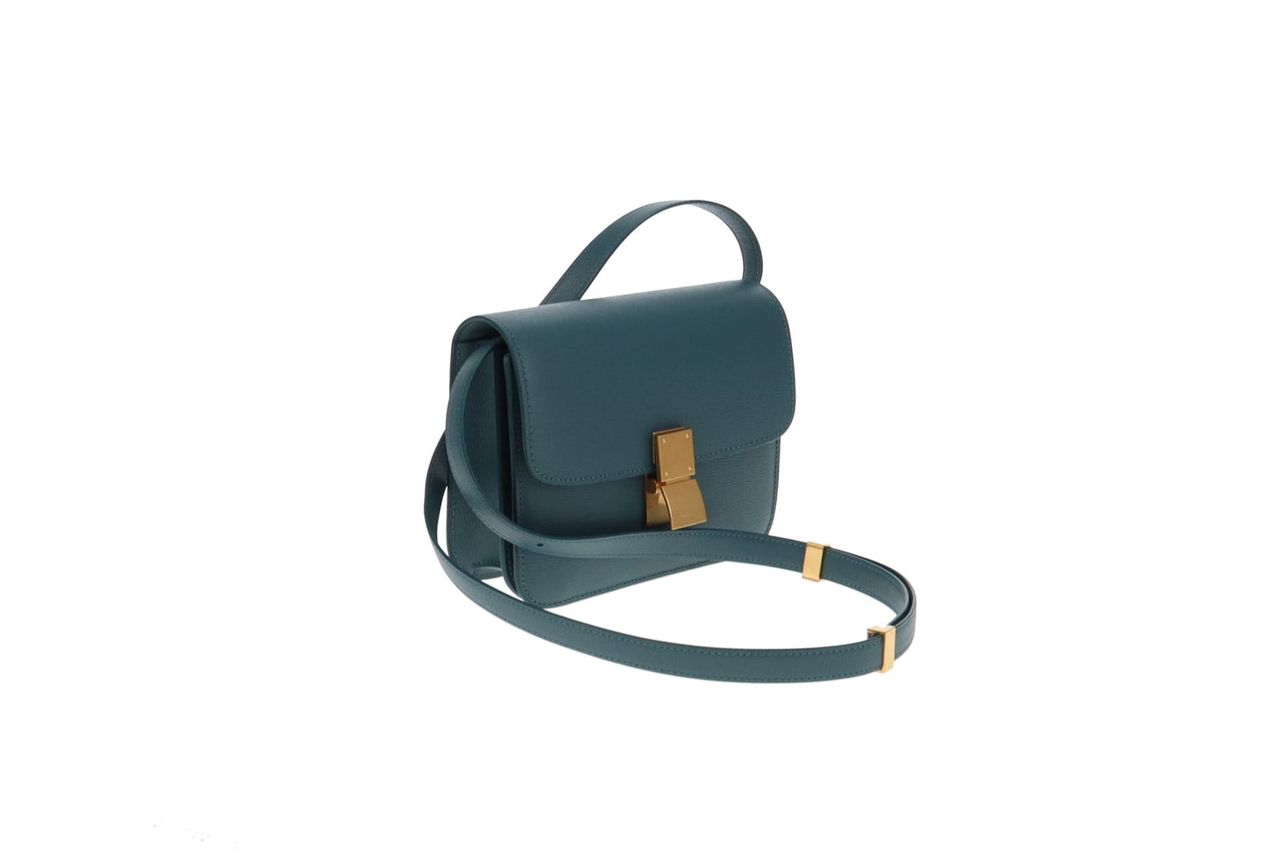 Celine Prussian Blue Calfskin Liégé Teen Classic Bag