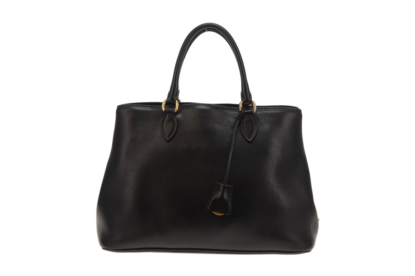 Prada Logo Glace'Calf Tote With Shoulder Strap