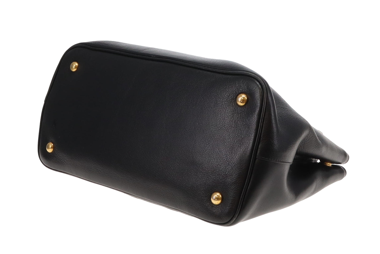 Prada Logo Glace'Calf Tote With Shoulder Strap