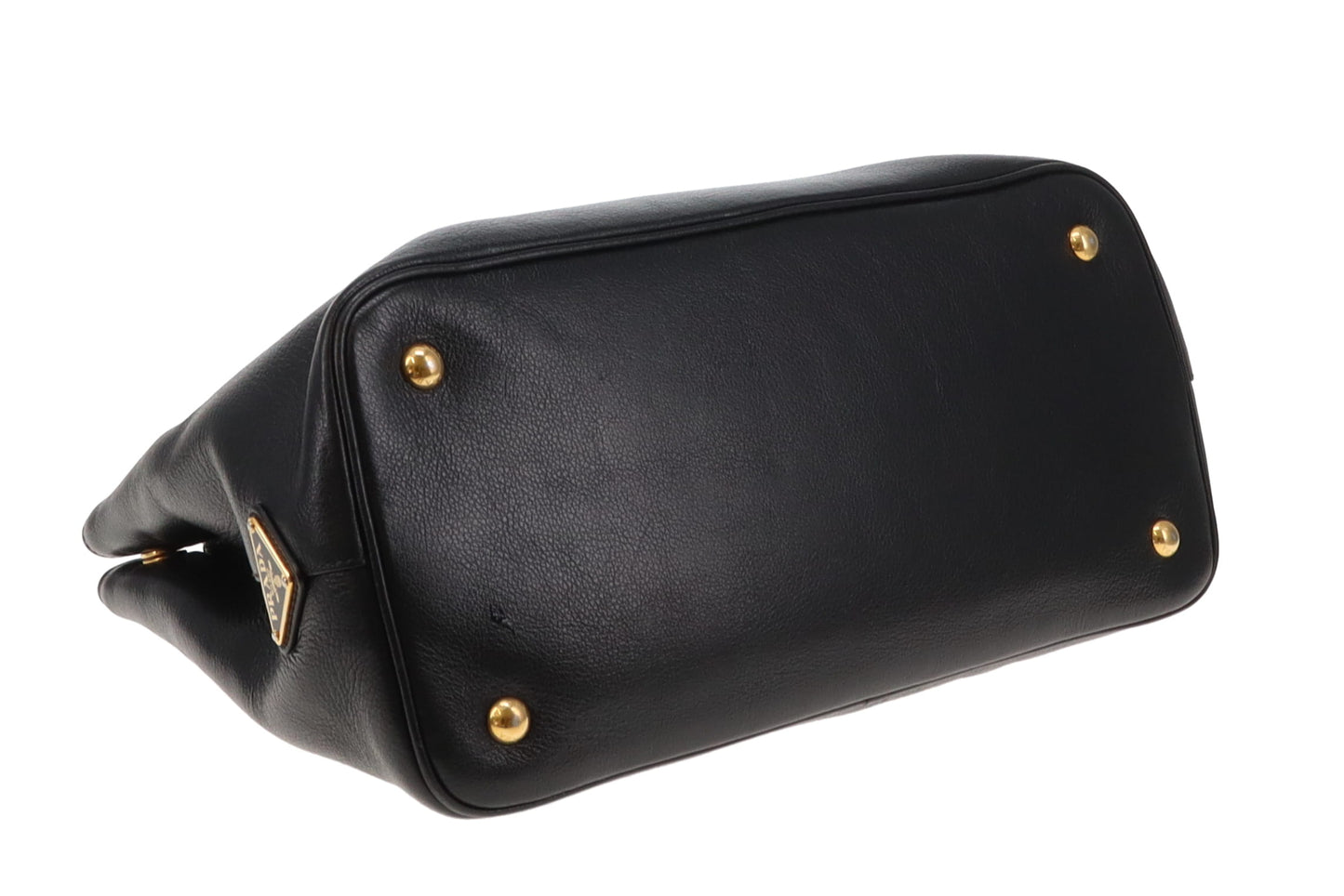 Prada Logo Glace'Calf Tote With Shoulder Strap
