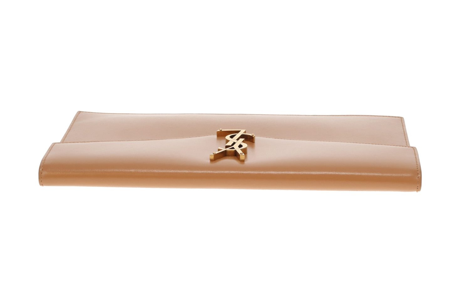 Saint Laurent Uptown Pouch Camel Smooth Leather GHW