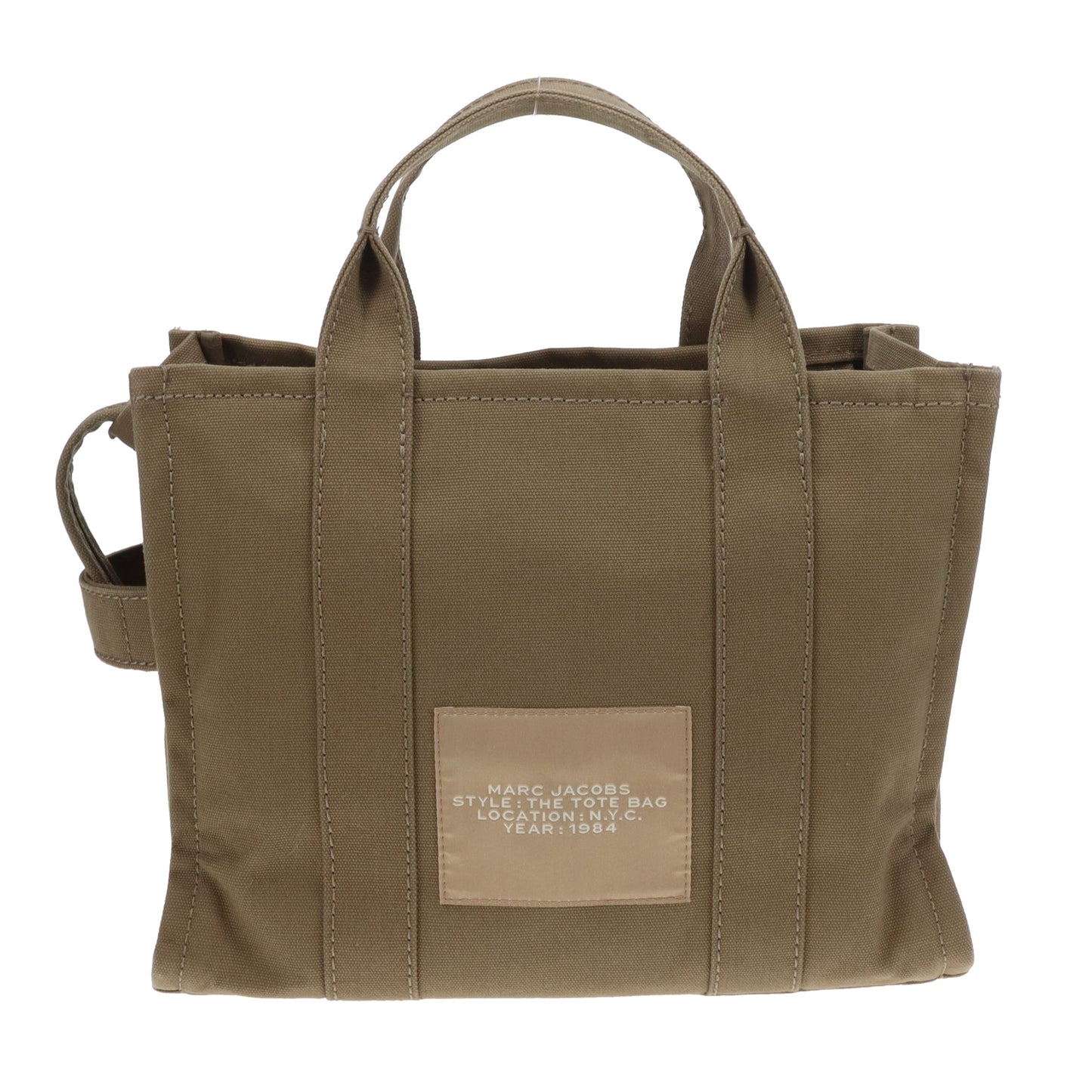 Marc Jacobs The Tote Bag Medium Khaki Canvas/Black Strap