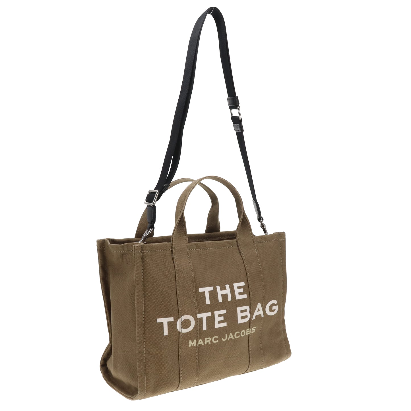 Marc Jacobs The Tote Bag Medium Khaki Canvas/Black Strap