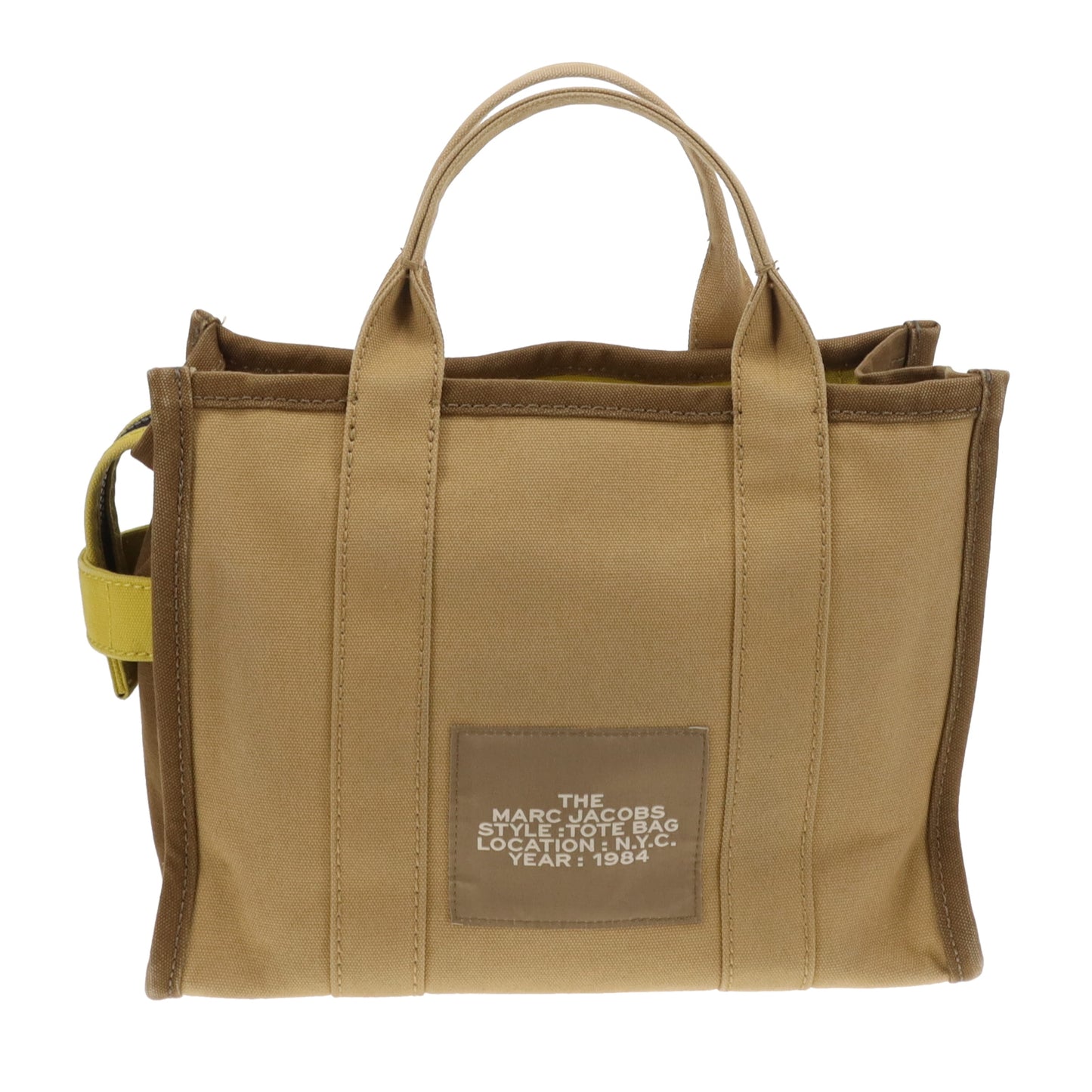 Marc Jacobs The Tote Bag Medium Khaki and Yellow Colourblock