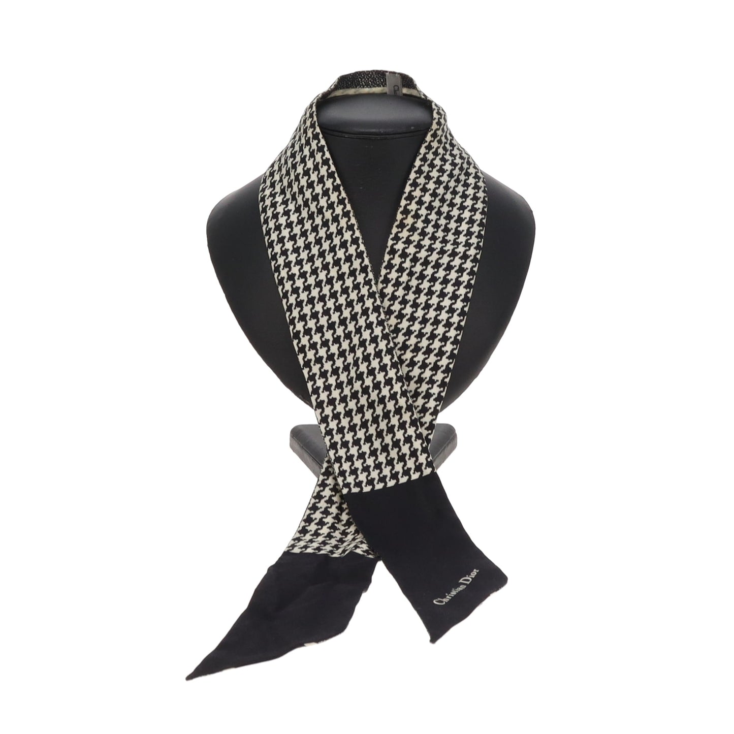 Dior Twilly Logo and Houndstooth 100% Silk