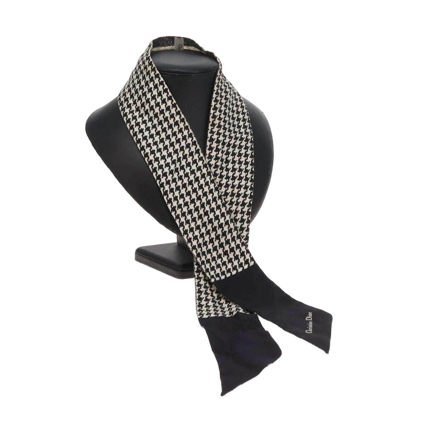 Dior Twilly Logo and Houndstooth 100% Silk