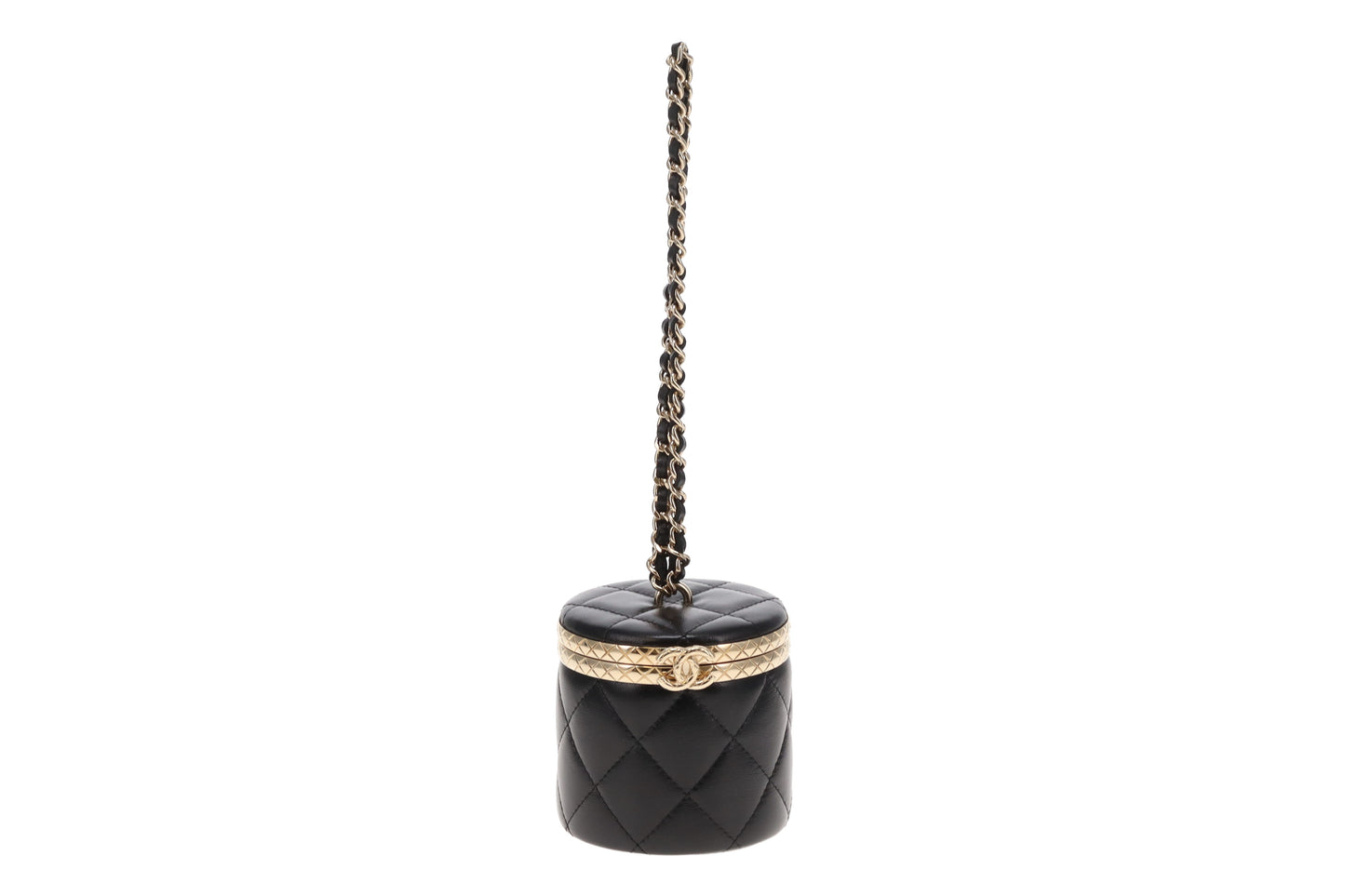 Chanel 22k Lambskin Round Vanity Bag