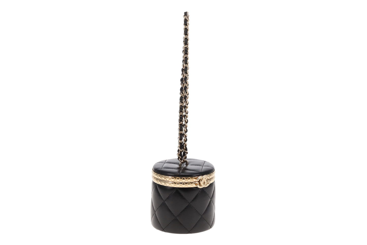Chanel 22k Lambskin Round Vanity Bag