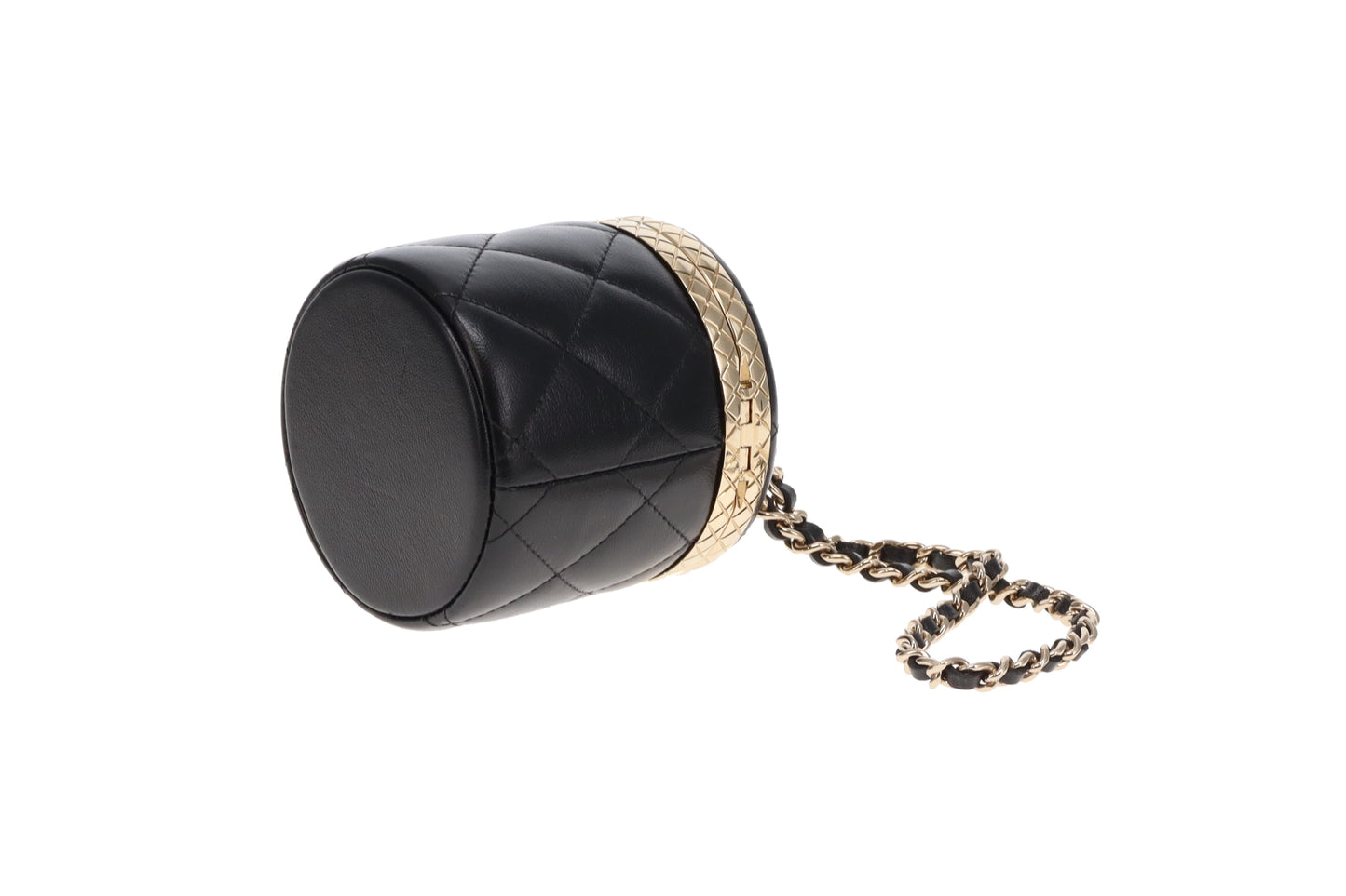 Chanel 22k Lambskin Round Vanity Bag