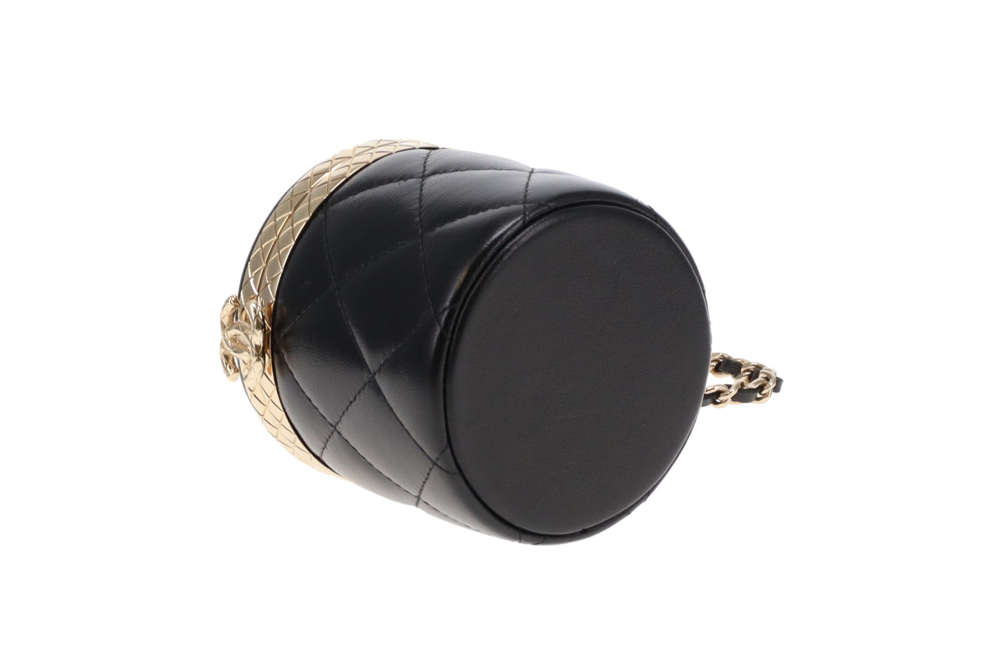 Chanel 22k Lambskin Round Vanity Bag