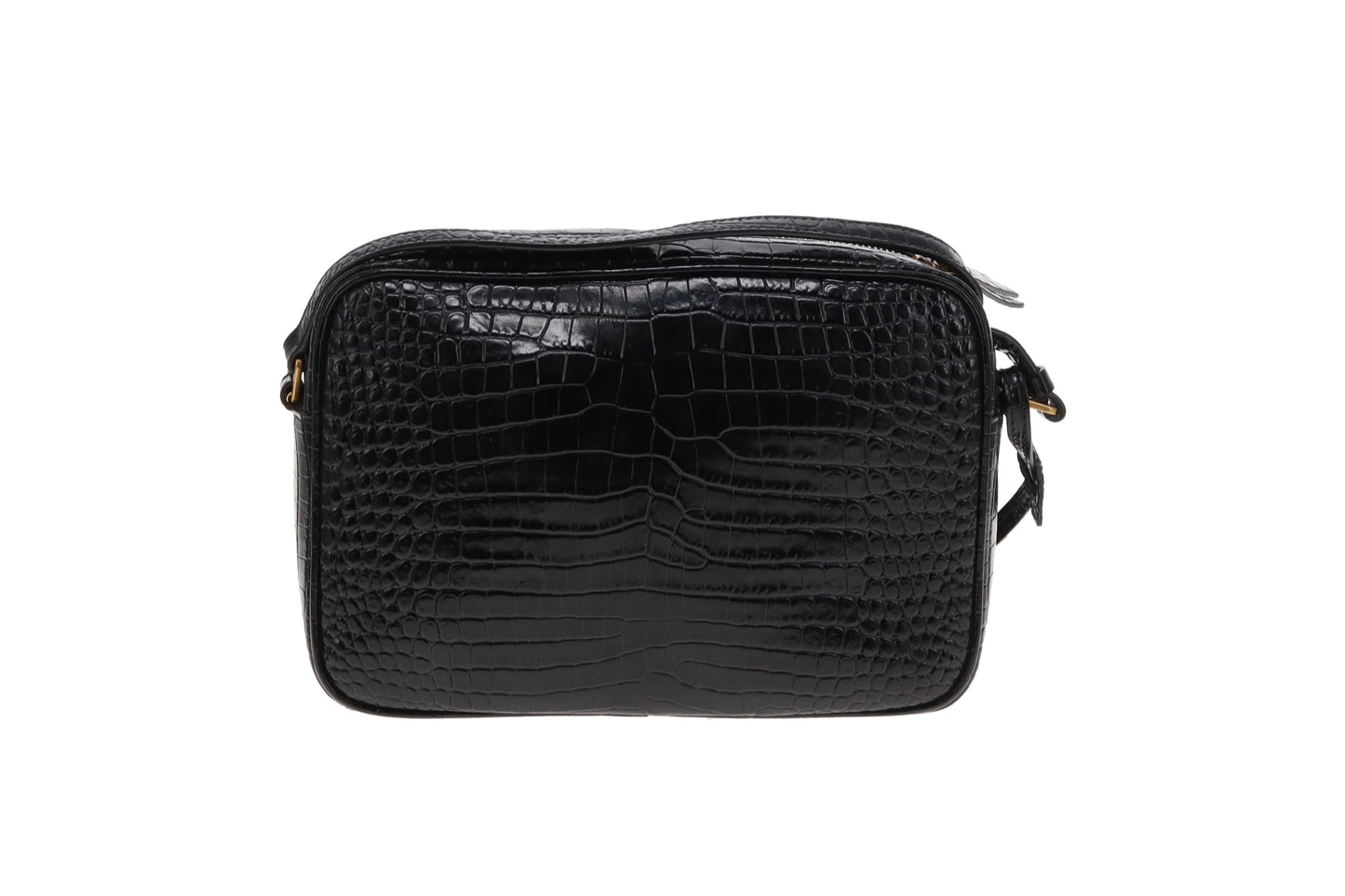 Saint Laurent Lou Camera Bag Black Croc Embossed GHW 2022