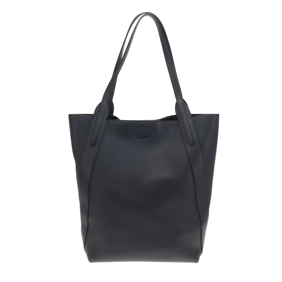 Mulberry Bayswater North South Tote Midnight Heavy Grain GHW