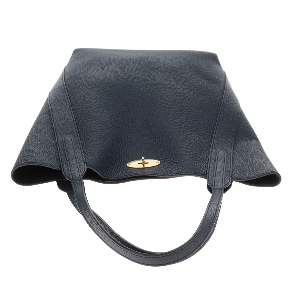 Mulberry Bayswater North South Tote Midnight Heavy Grain GHW