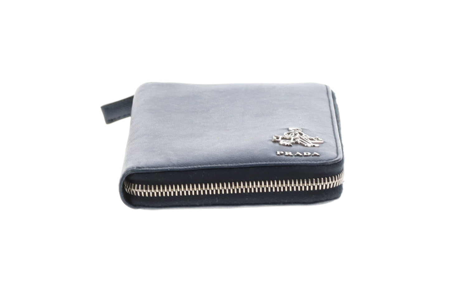 Prada Saffiano Unisex Travel Wallet Navy With Bellboy Feature